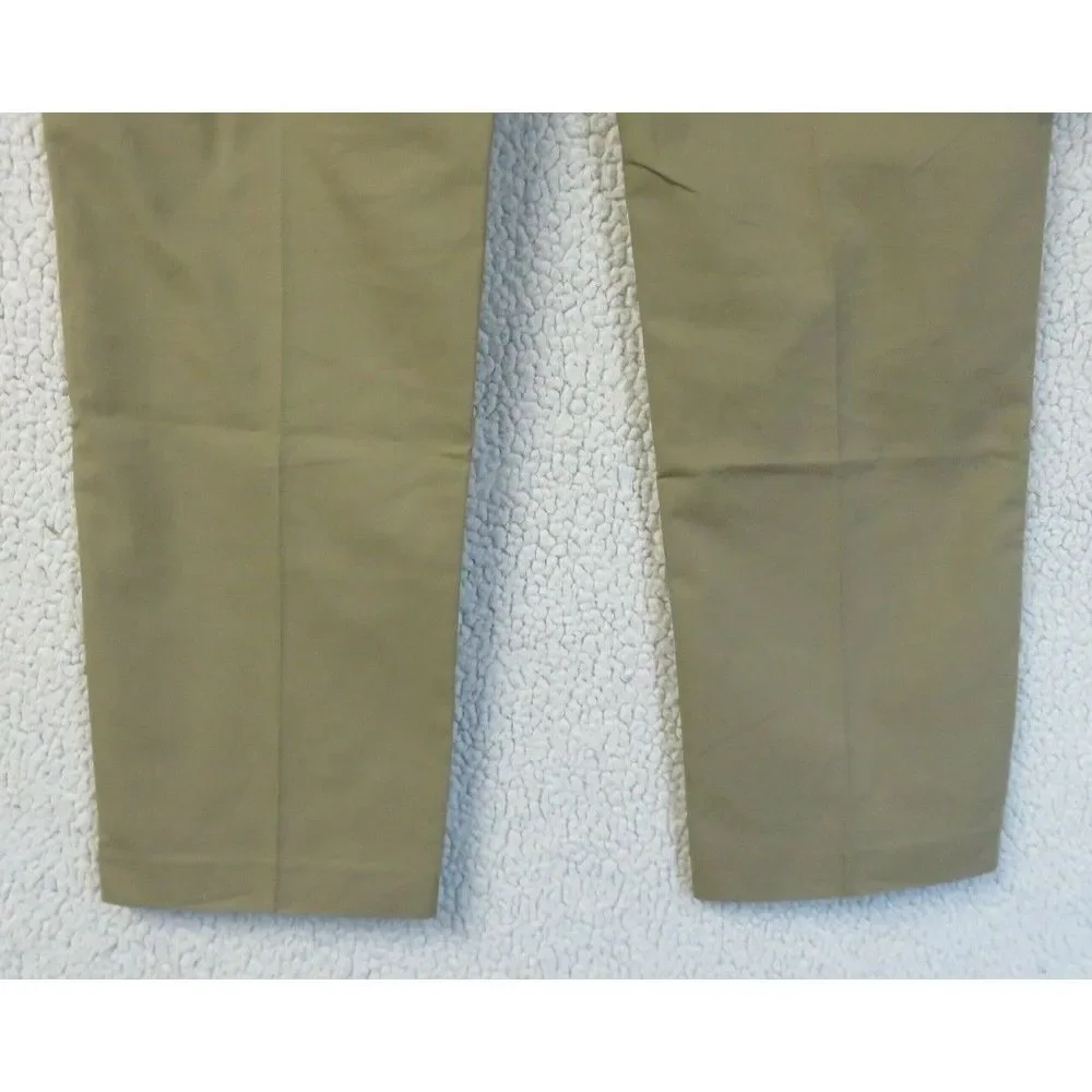 Mens Banana Republic Brown Flat Front Dress Pants Non Iron Tailored Cotton 36x32